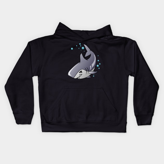 Kawaii Shark Kids Hoodie by LyddieDoodles